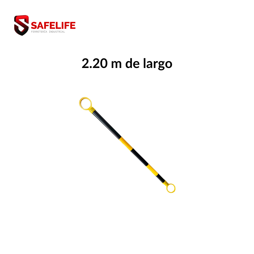 BARRA RETRACTIL AMARILLO Y NEGRO 2.20 MT